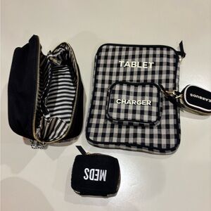 Black and White Checkered Laptop Case Set